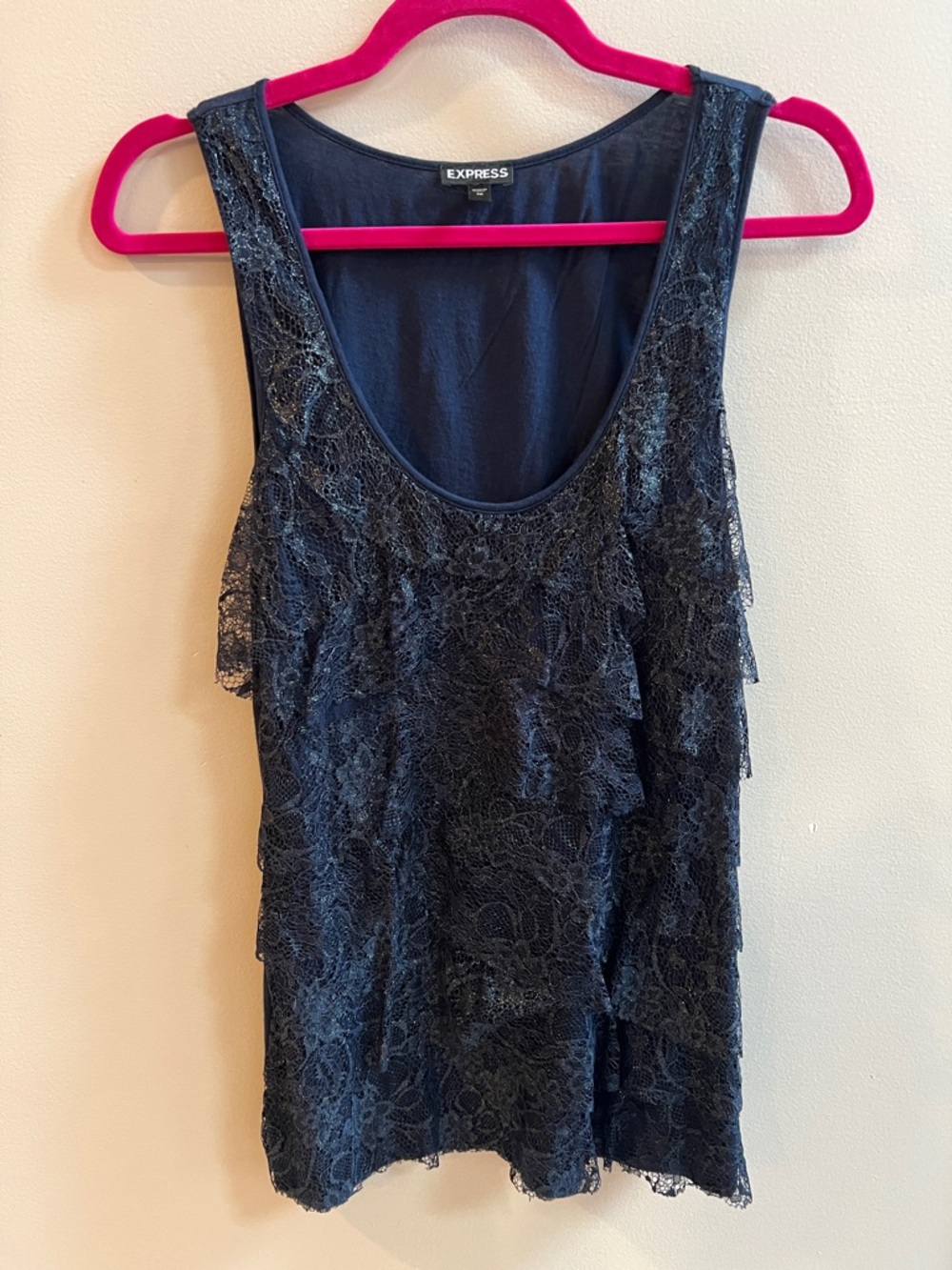 Express Black Lace Layered Camisole Tank Size Medium